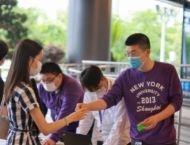 Students checking in at NYU Shanghai orientation