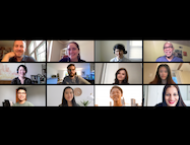 screenshot of 12 individuals in a zoom meeting 