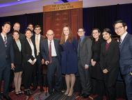 NYU Stern's top economics and finance students with Alan Greenspan 