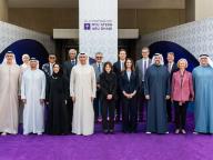 Attendees posing at the inauguration ceremony for the Stern School of Business at NYU Abu Dhabi.