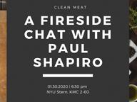 Graphic with text, "A Fireside Chat with Paul Shapiro"