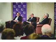 From left to right: John A. Paulson, Dr. Alan Greenspan and Lord Mervyn King