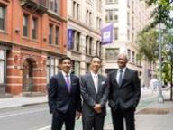 Sam Chandan, Charles C.Y. Chen and Raghu Sundaram stand together