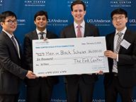 NYU Stern students William Li (MBA ‘18), Charles Perron-Piché (MBA ‘19), Diven Sharma (MBA ‘18) and Tim Zhao (MBA ‘19) pose with their prize NYU Stern students William Li (MBA ‘18), Charles Perron-Piché (MBA ‘19), Diven Sharma (MBA ‘18) and Tim Zhao (MBA ‘19) pose with their prize