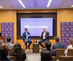 Chris Gallea (BS '88) and Professor Jonathan Haidt in conversation