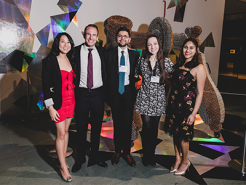 Alumni gather at the 2019 Alumni Holiday Celebration at the MoMA