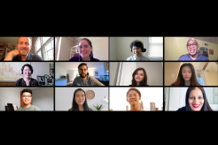 Undergraduate College students and administrators in a Zoom call