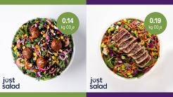 Just Salad carbon labeling