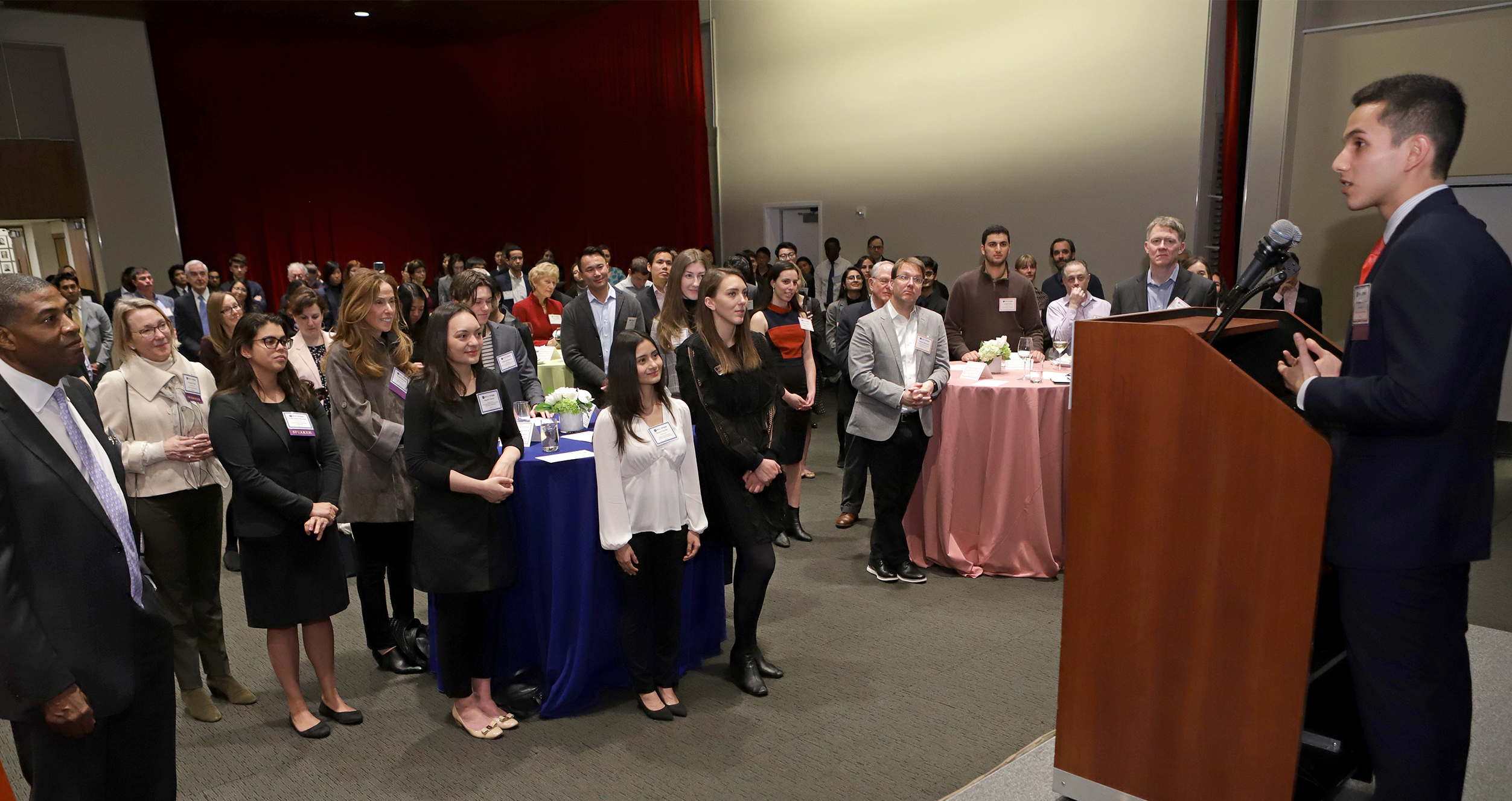 Student speaker at Scholarship Reception