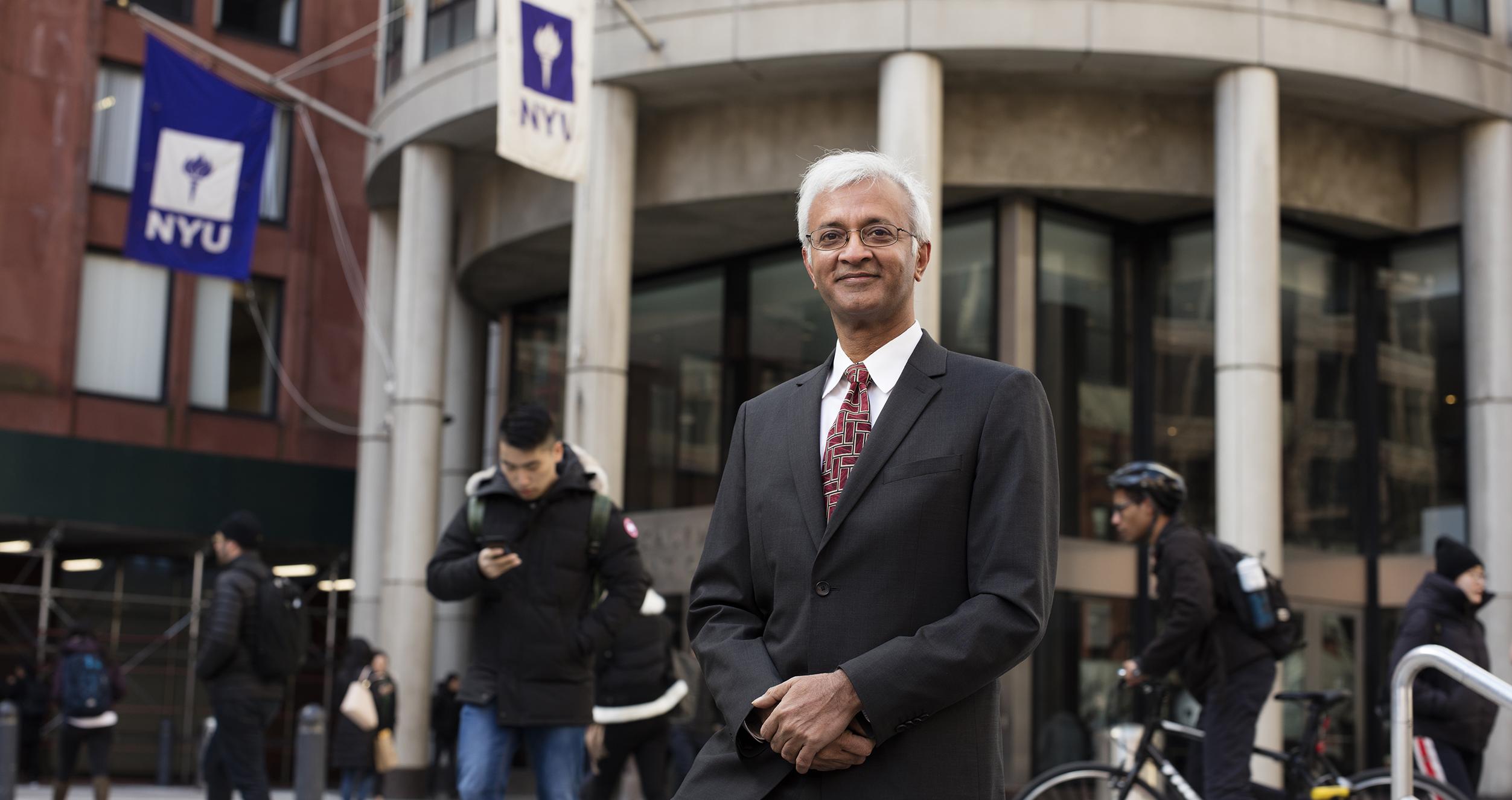 Dean Sundaram in Gould Plaza