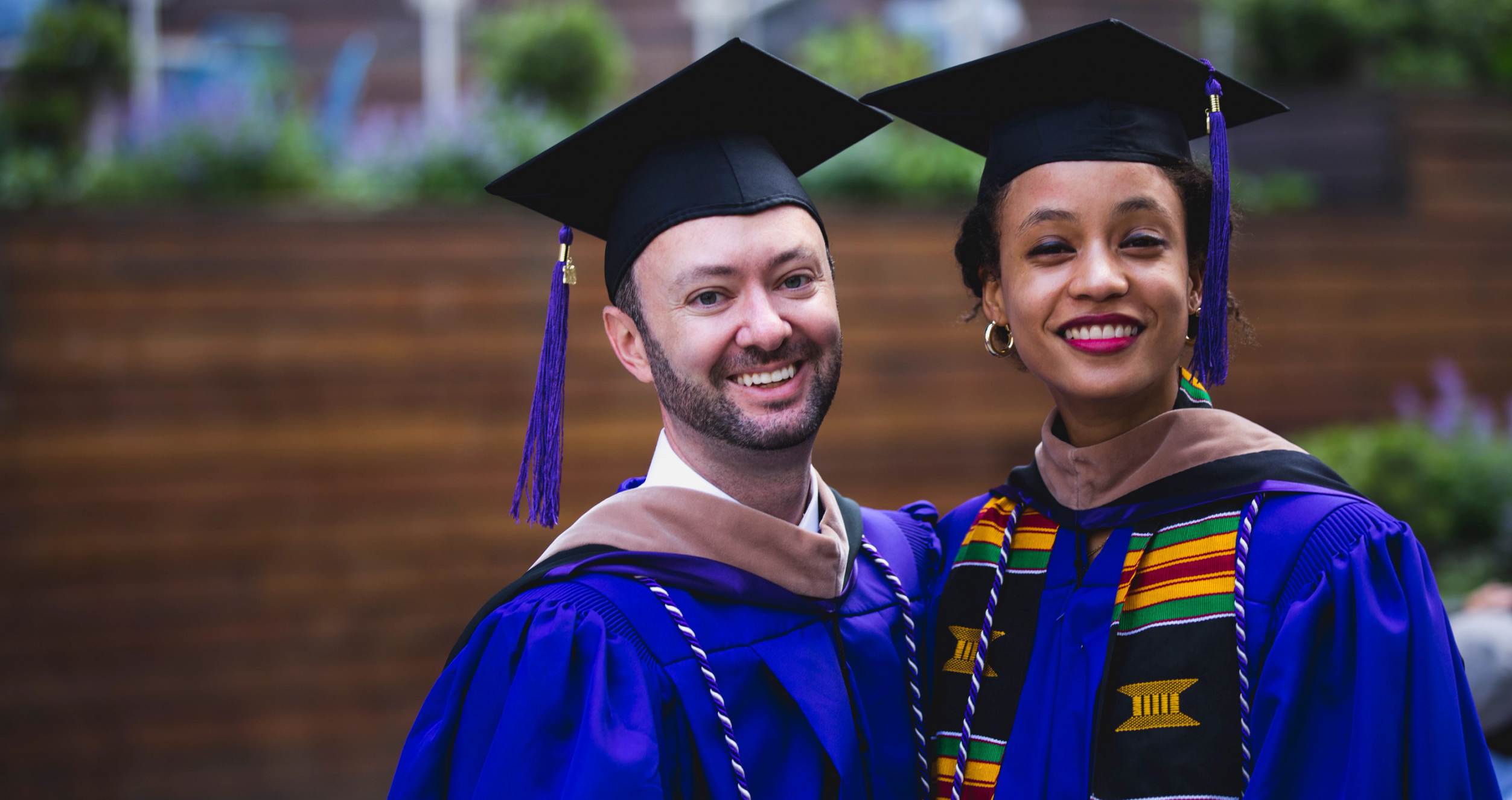 Stern students pose for graduation