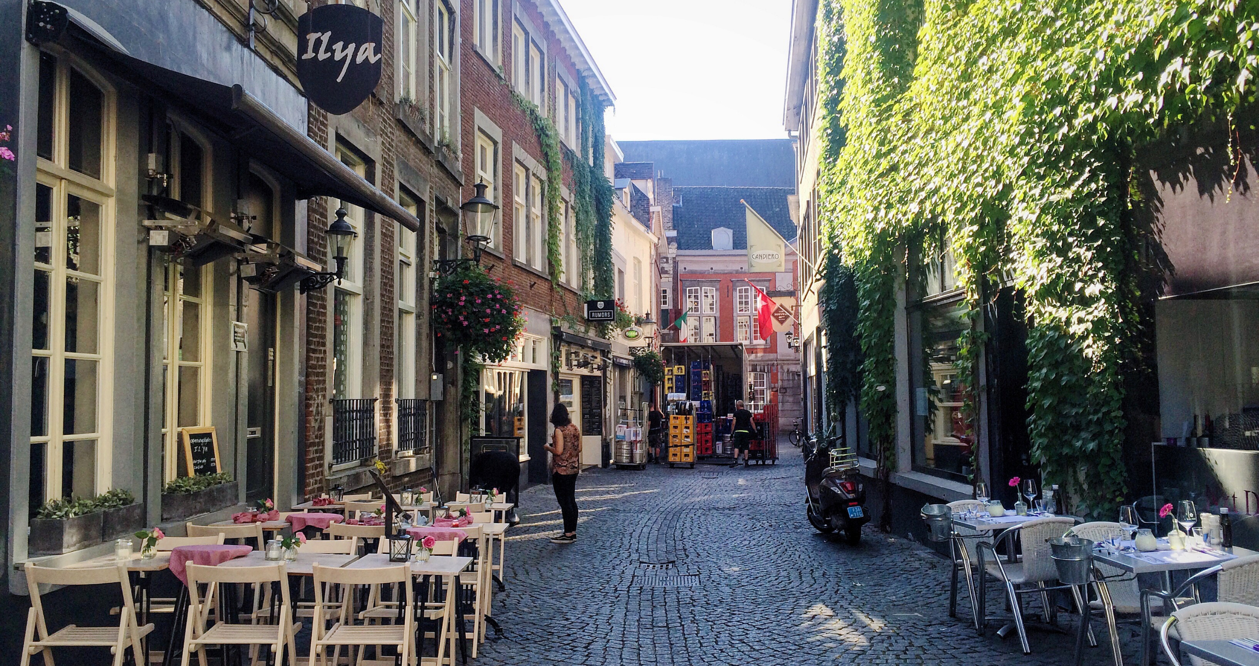 A narrow street in Maastricht