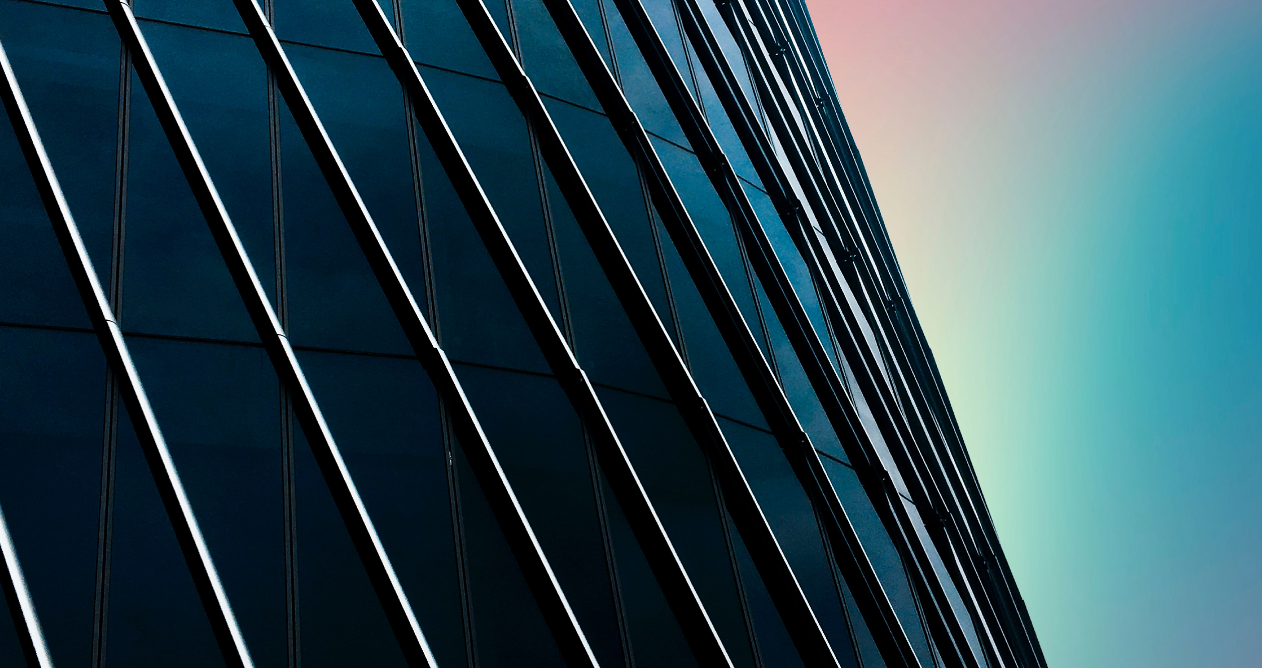 abstract dark building with green sky