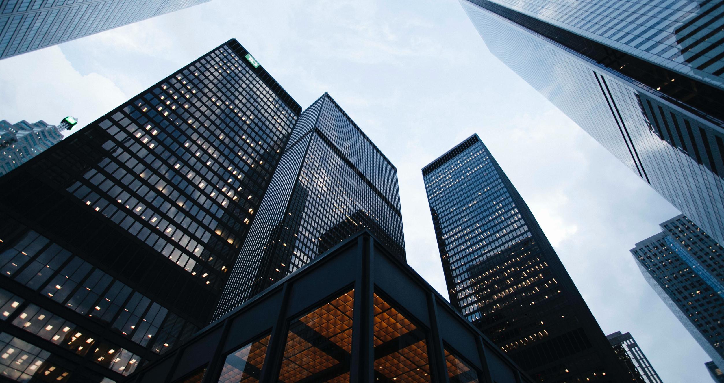 Skyscrapers from below