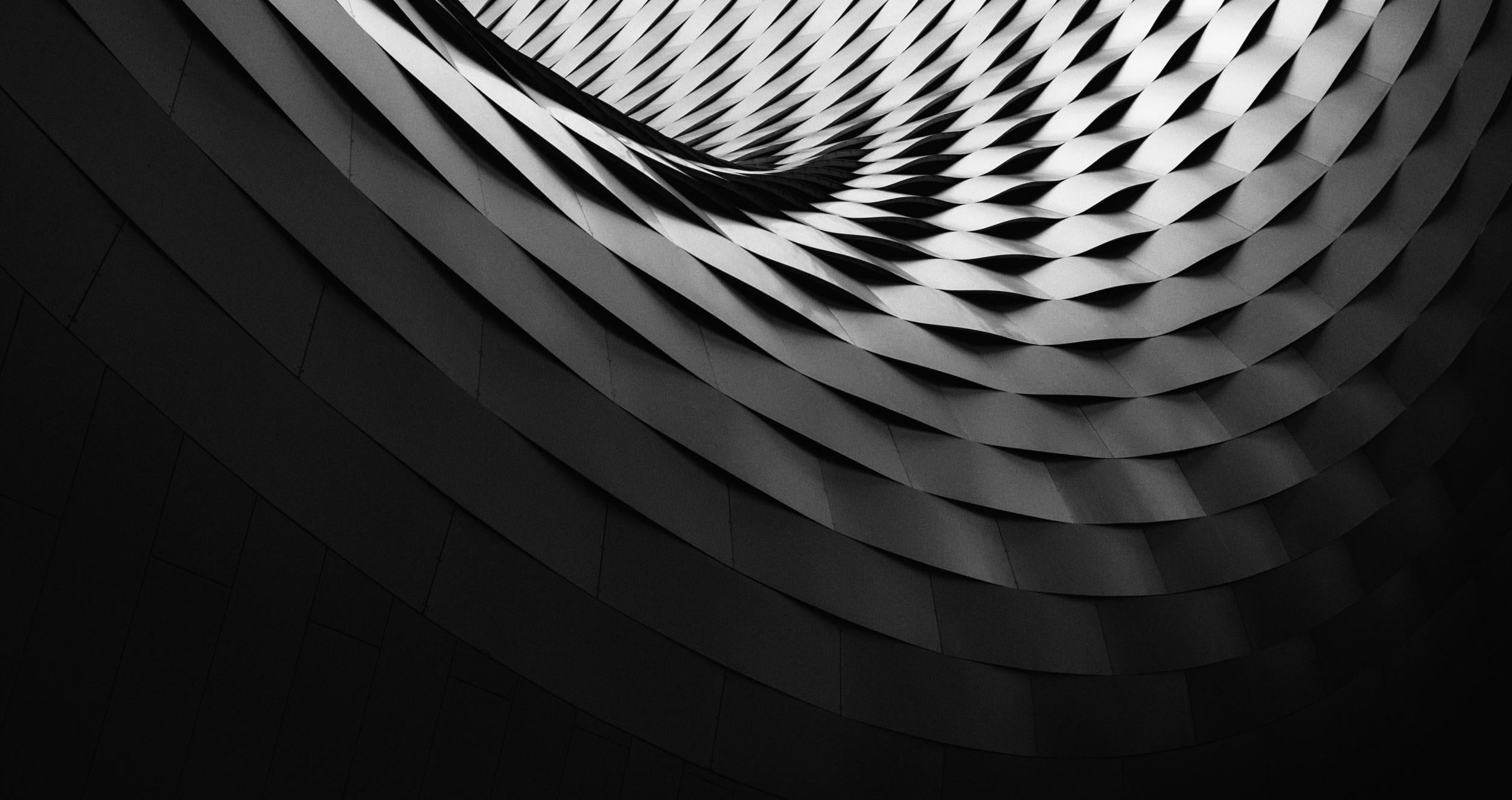 grayscale spiral wallpaper