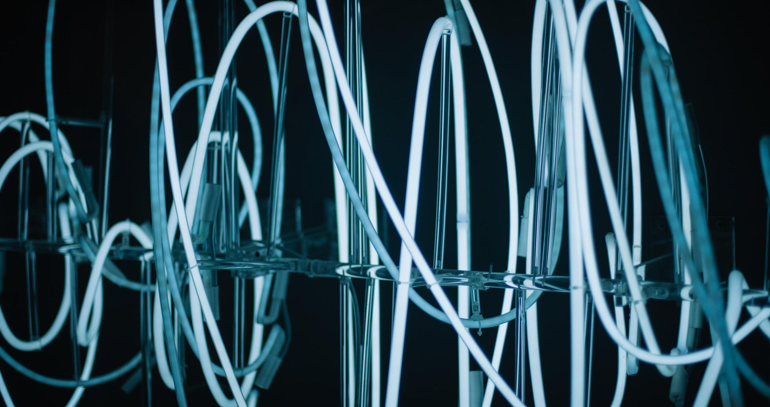 neon blue lights