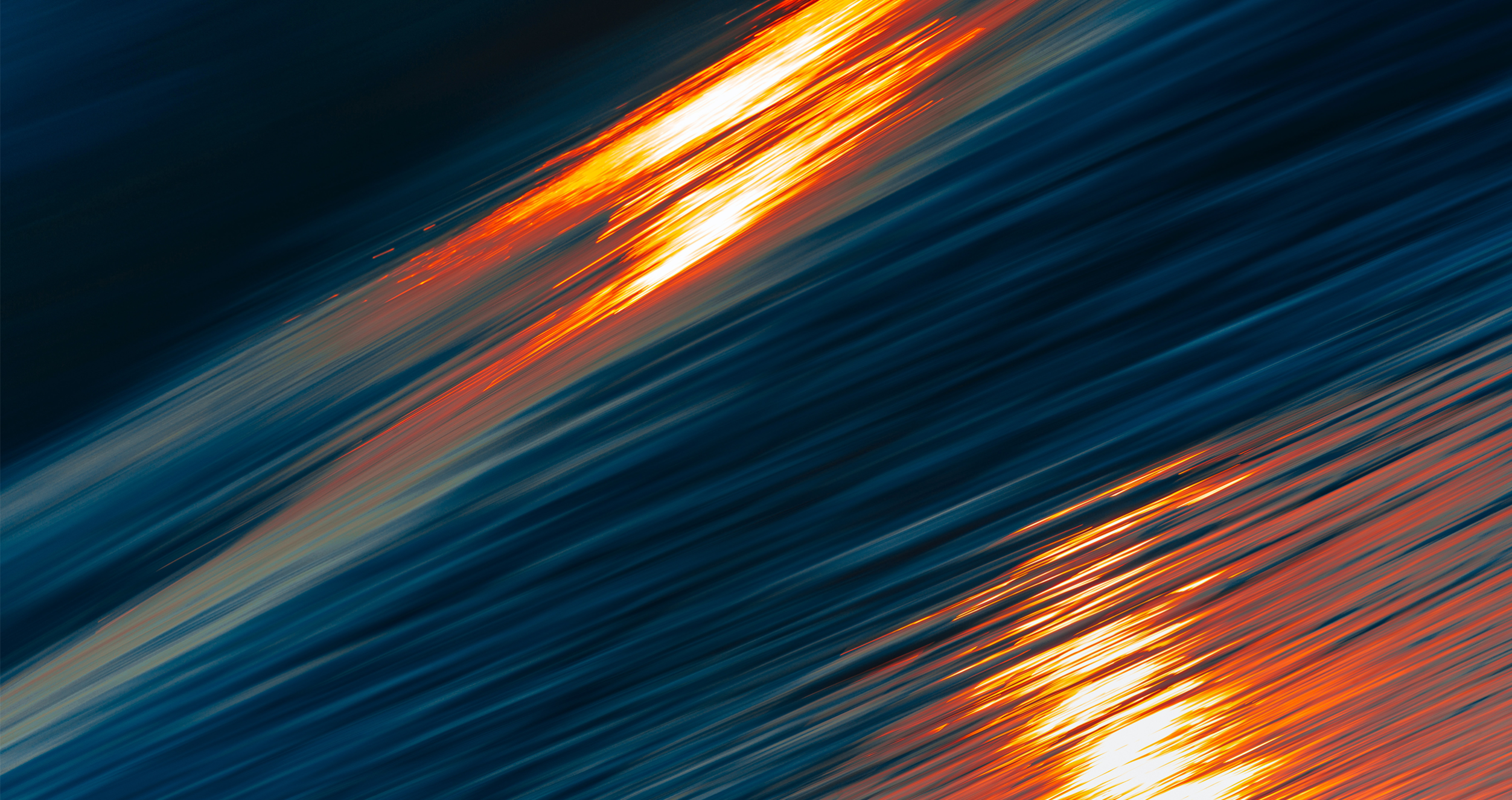 orange blue lights abstract