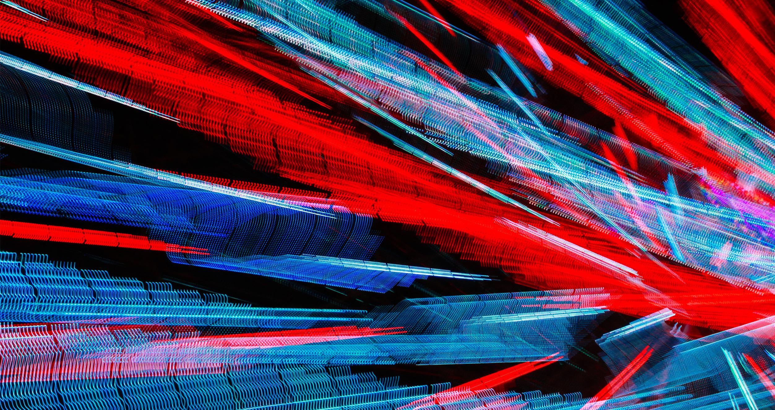 Red Blue Abstract Lights