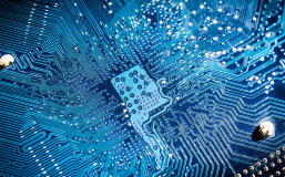 A detailed view of a circuit board