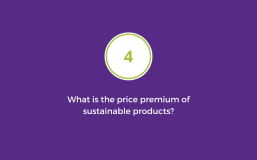What is the price premium of sustainable products?