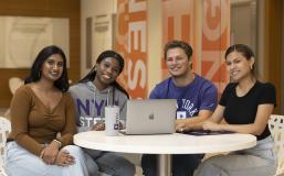 Students studying together