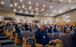 Alumni engaging at a lecture as part of Reunion 2024