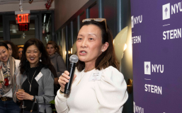 Cathy Choi speaks at a Stern Women's Forum event