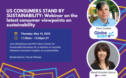 US Consumers Stand by Sustanability Webinar Promo Flyer