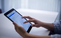 Person using an iPad