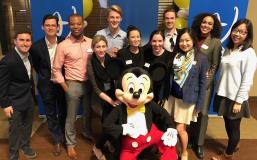 Group of students with Mickey