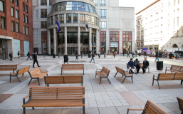 Benches on Gould Plaza