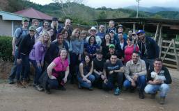 Group of Executive students at coffee farm