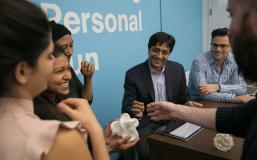 Students and professor in 3D printing lab