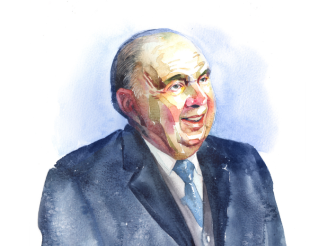 Henry Kaufman watercolor portrait Henry Kaufman watercolor portrait
