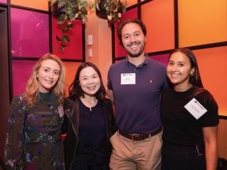 Alumni at the Estée Lauder event at Talea Bryant Park Taproom with Ryan Piela (MBA ’18), a member of the Alumni Council and Corporate Ambassador