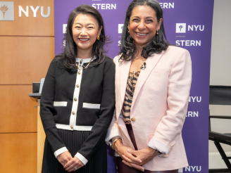 Tammy Henault (MBA '12) and Professor Dolly Chugh