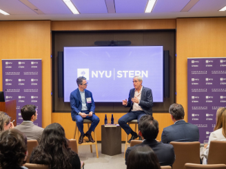 Chris Gallea (BS '88) and Professor Jonathan Haidt in conversation
