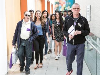 Stern Street Team member giving tour