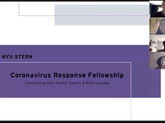 Students presenting in the Coronavirus Research Fellowship Symposium