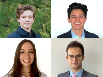 Grid of headshots - clockwise from top left: Tim Thole, Kristian Ruegg, Daniel Fridman, and Alexia Gallian