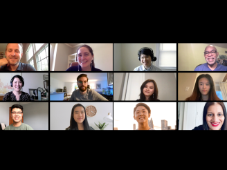 Undergraduate College students and administrators in a Zoom call