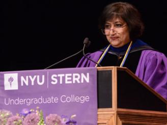 Dean Menon speaking at Baccalaureate Ceremony 