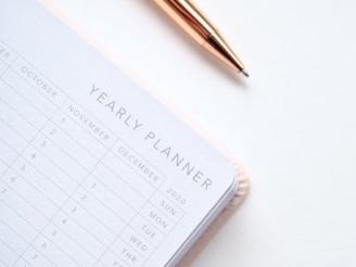 2020 planner with pen