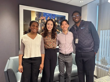 The Stern MBA team left to right: Margaret Olele, Nancy Lu, Austin Nguyen and Prince Obah