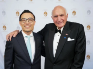 Ken Langone (right) and Tony Xu (left)