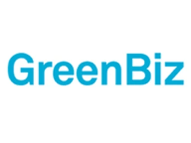 words "green" and "biz" in blue font