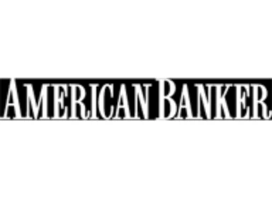 words american banker in black and white