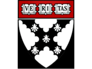 words "veritas" on icons of books, with a black and white design below