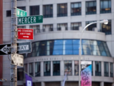 Street view of the Henry Kaufman Management Center