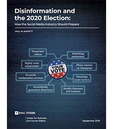 Disinformation and the 2020 Election cover